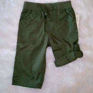 First Impressions Baby Boy Roll Tab Convertible Pants - Green - 3-6 Months
